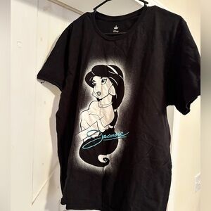 Disney Jasmine Black Graphic T-Shirt for Men - size L